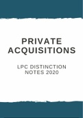 LPC Private Acquisitions Notes - Distinction 2020