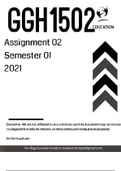 GGH1502  ASSIGNMENT 2 SEMESTER 1 2021 SOLUTIONS