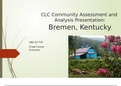 NRS 427VN Topic 4 CLC Community Assessment and Analysis Bremen, Kentucky ( latest 2022/2023) complete solution