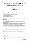 Qualitative Methods in Media & Communication Week 6 Summary