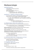 Sociologie van Media & ICT: Samenvatting 19-20 (BA1 Communicatiewetenschappen)