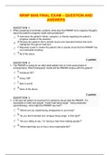 NRNP 6640 FINAL EXAM – QUESTION AND ANSWERS(Freshman,s UPDATE 2021) Graded A+
