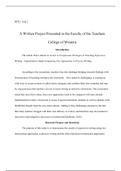BFP2 Task 2 2.docx    BFP2: Task 2  A Written Project Presented to the Faculty of the Teachers College of Western   Introduction  The article I have chosen to review is Conspicuous Strategies in Teaching Expressive Writing: A Quantitative Study Comparing 