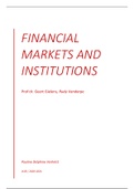 Financial markets and institutions summary 2020-2021
