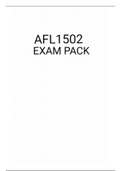AFL1502 EXAM PACK 2021