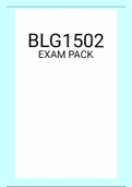 BLG1502 EXAM PACK