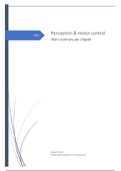 Perception & Motor Control - Short Summary Per Chapter