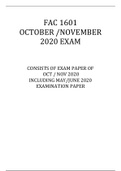 ONLINE EXAMINATIONS_FAC 1601 JUNE AND OCT /NOV 2020 EXAM PAPERS