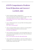 ATI PN Comprehensive Predictor Form B| Questions and Answers | LATEST, 2021