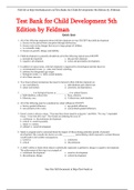 Test Bank for Child Development 5th Edition by Feldman