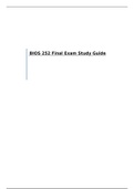 BIOS 252 Final Exam Study Guide / BIOS252 Final Exam Study Guide (V3): Anatomy and Physiology-II : Chamberlain College of Nursing(2020/2021, All Correct)  
