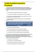 CLC005 Simplified Acquisition Procedures Questions And Answers( Complete Solution Rated A)
