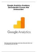Google Analytics Academy Gevorderden Antwoorden *Meest Recent* (100% score)