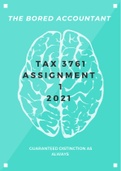 TAX3761 ASSIGNMENT 1- 2021 SOLUTIONS