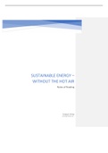Detailed Notes of Sustainable Energy - Without the Hot Air