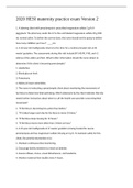 2020 HESI Maternity Practice Exam V1- Questions and Answers