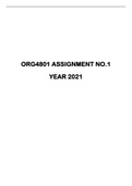 ORG4801 ASSIGNMENT 1 YEAR 2021 SOLUTIONS