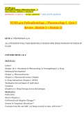 NURS 403 Pathophysiology / Pharmacology I_Quiz I Review_Module I + Module II_2020 | NURS403 Pathophysiology / Pharmacology I_Quiz