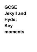 GCSE Jekyll and Hyde key moments