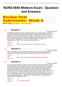 NURS 6640 Midterm Exam - Question and Answers
