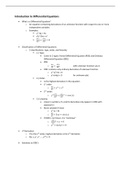 Introductory Overview of Differential Equations