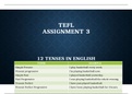 TEFL ASSIGNMENT 3: TENSES| GRADED A| NORTH-WEST UNIVERSITY
