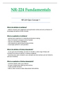 NR224 / NR 224 Quiz 1 Concept (Latest 2021 / 2022) Fundamentals - Chamberlain