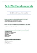 NR224 / NR 224 Exam 2 Concept List (Latest 2021 / 2022) Fundamentals - Chamberlain