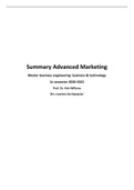 Summary Advanced Marketing 2020-2021