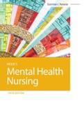 BIOL 1720 Neebs Mental Health Nursing 5th Edition