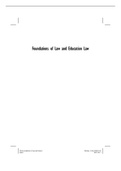 Foundations of Law and Education Law