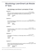 RASMUSSEN COLLEGE MCB 2289L MICROBIOLOGY LEARNSMART LAB MODULE 07 QUIZ,WELL EXPLAINED.