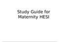 Study Guide for Maternity HESI