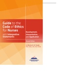 Guide to Code of Ethics for Nurses (Nursing research)