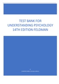 Test Bank for Understanding Psychology 14th Edition Feldman