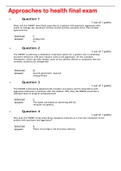 NURS 6630 Walden University_ Final Exam (2021/GRADED A) Exam Tested Questions with Answers Provided