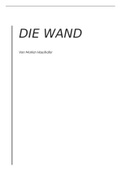 Boekverslag Die Wand Marlen Haushofer VWO Duits