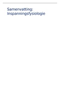 Samenvatting Fysiologie En Inspanningsfysiolgie (Z25760) Sport en Bewegen Thomas more, onderdeel Inspanningsfysiologie (handboek: Inspannings- en sportfysiologie)
