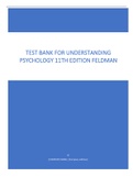 Test Bank for Understanding Psychology 11th Edition Feldman