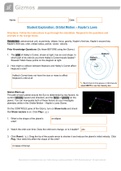 Orbital Motion - Keplers Laws (Gizmo) -REVIEWED AND VERIFIED BY EXPERTS 2021