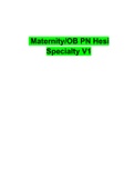 Maternity/OB PN Hesi Specialty V1