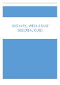 NSG 6435_ Week 4 Quiz 2021(Real quiz)