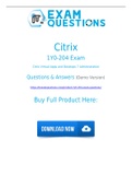 Download Citrix 1Y0-204 Dumps Free Updates for 1Y0-204 Exam Questions [2021]