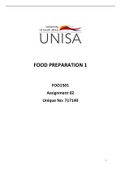 FOO1501, Food Preparation 