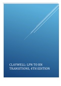 Claywell: LPN to RN Transitions, 4th Edition Test Bank