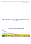 ITEC-8145 Week 3 Assignment Normalization Complete Solution