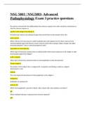 NSG5003- Advanced Pathophysiology Exam 3 practice questions