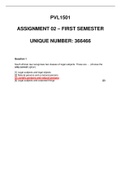PVL1501 Assignment 2 First Semester MCQ Answers
