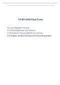 NURS 6560 Final Exam (2 Versions, 200 Q & A, 2020/2021) / NURS 6560N Final Exam / NURS6560 Final Exam / NURS-6560N Final Exam |Verified and 100% Correct Q & A, Download to Secure HIGHSCORE|