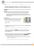 Gizmo Gas Laws Student Lab Sheet Question And Answers( Download To Score An A)
